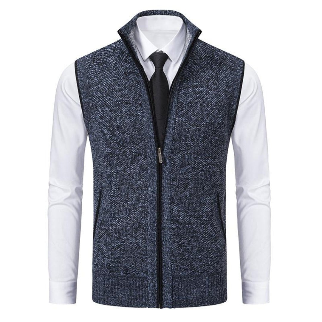 Knitted Vest Men Sleeveless Warm Mid - Season Layer - Hudson Harper - Men Vest