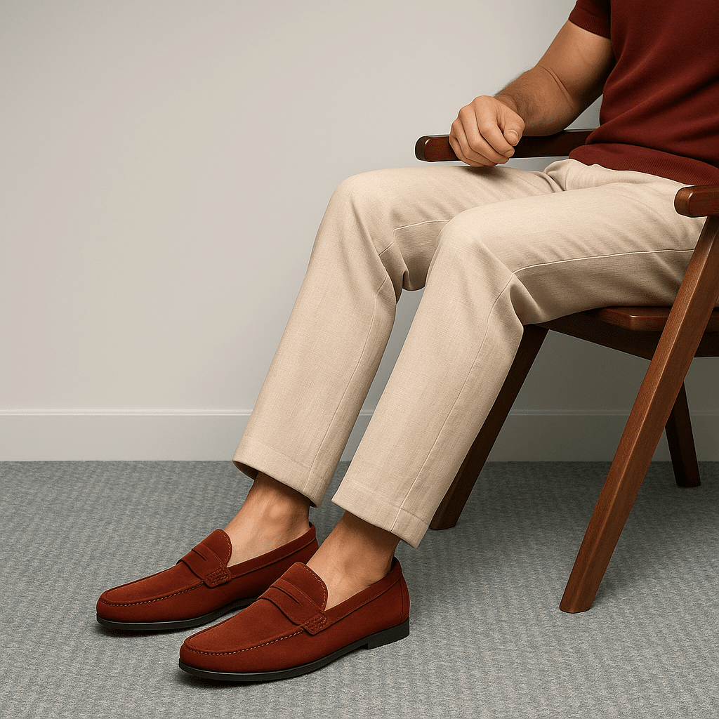 Loafers Men Suede Slip On Comfortable Casual Shoes - Hudson Harper - Men's Shoes
