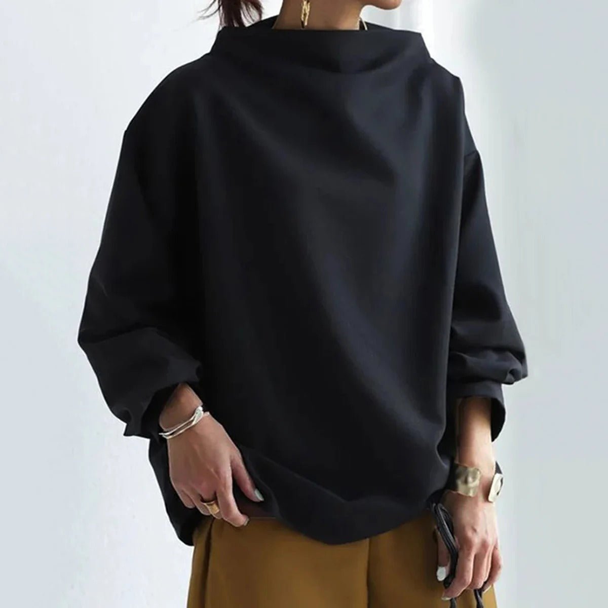 Long Sleeve Sweater Women Elegant Everyday Casual Look - Hudson Harper - Women Sweaters