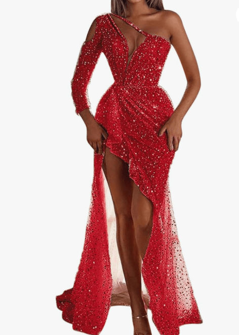 Maxi Dress Women Elegant One Shoulder Formal Fit - Hudson Harper - Dresses