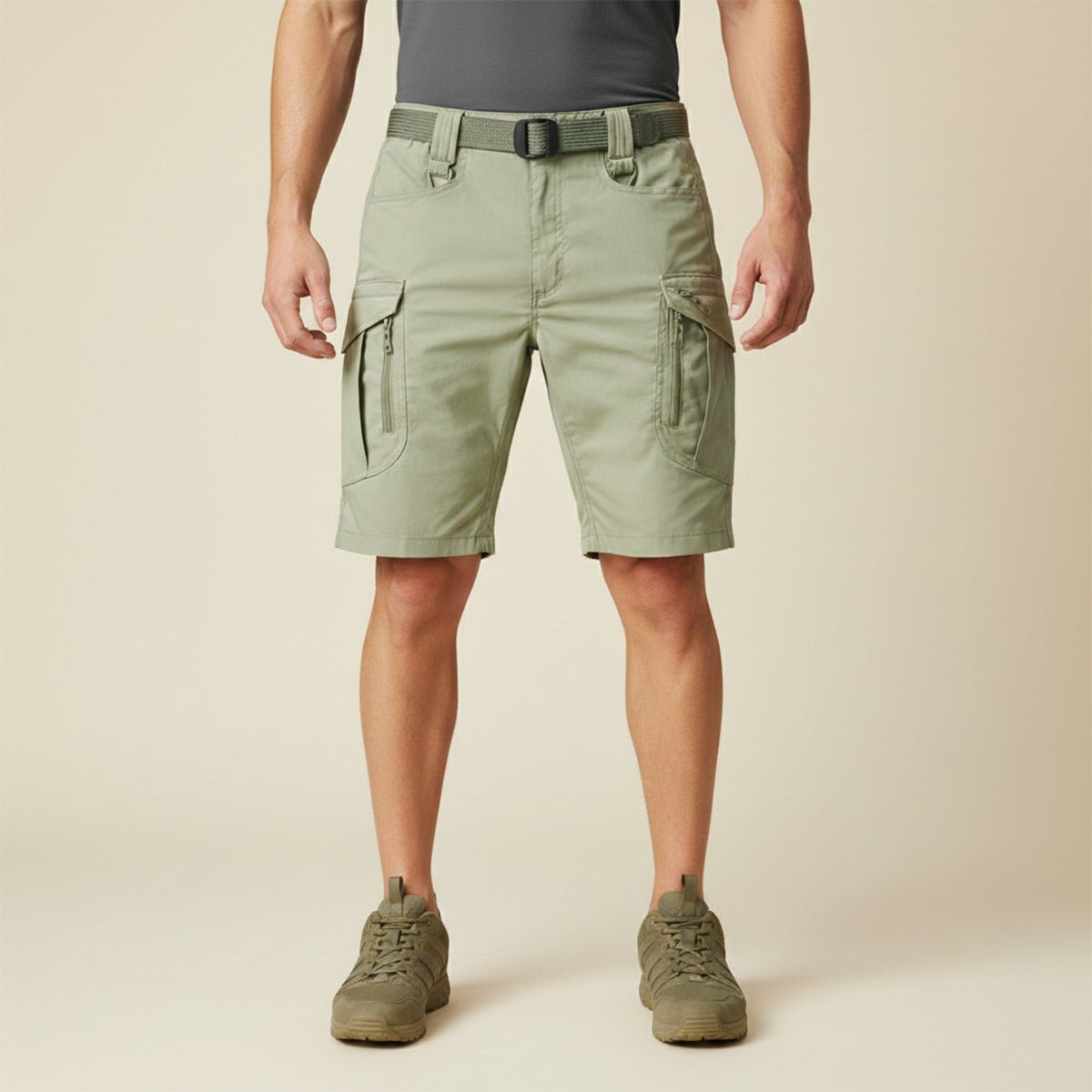 Men's Cargo Shorts — Regular Fit Multi - Pocket Tactical Design - Hudson Harper - Men Short
