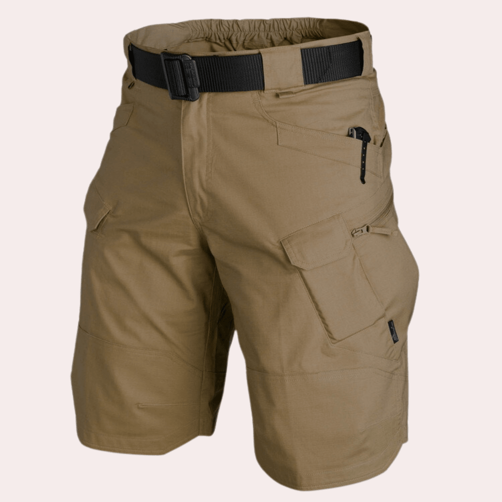 Men's Cargo Shorts — Zipper Pockets Adjustable Belt Tactical Design - Hudson Harper - Men Short