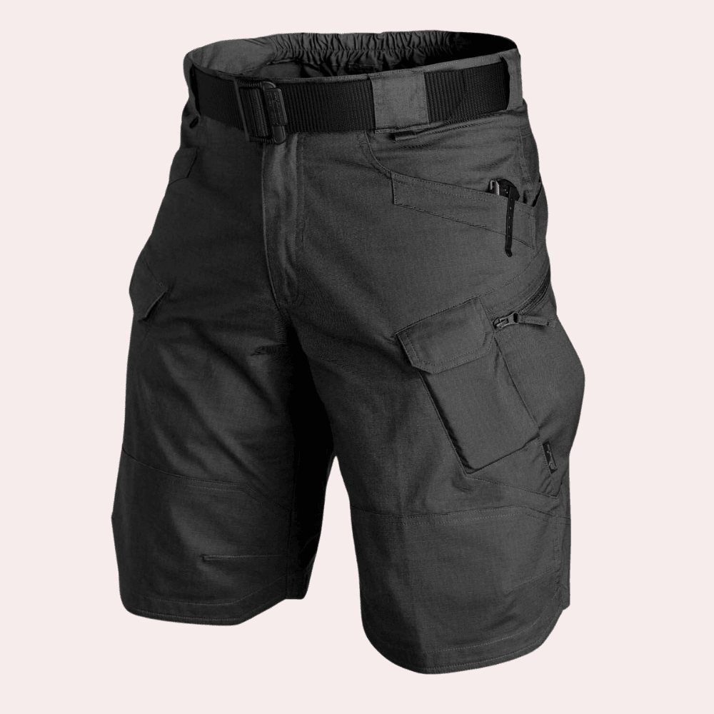 Men's Cargo Shorts — Zipper Pockets Adjustable Belt Tactical Design - Hudson Harper - Men Short