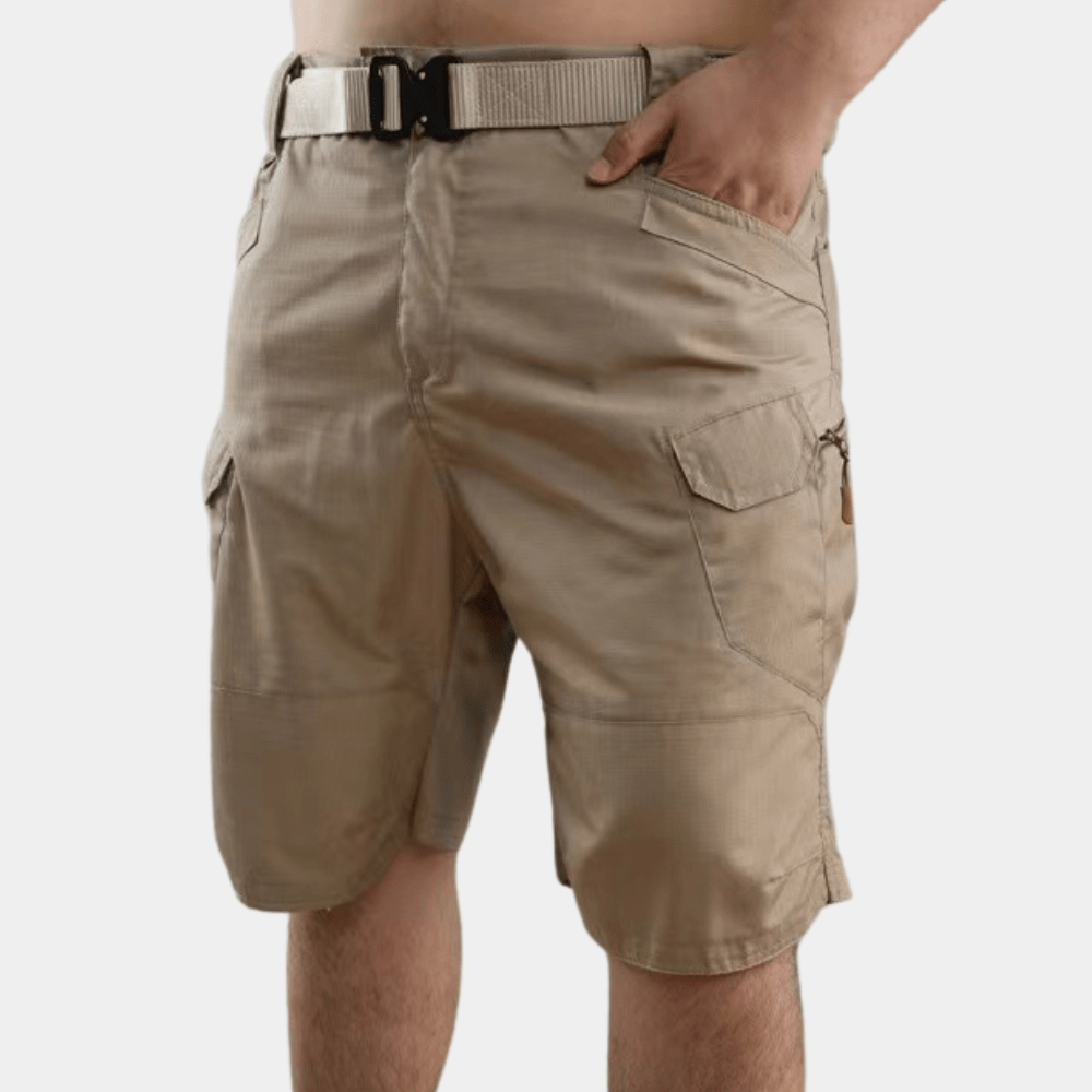 Men's Cargo Shorts — Zipper Pockets Adjustable Belt Tactical Design - Hudson Harper - Men Short