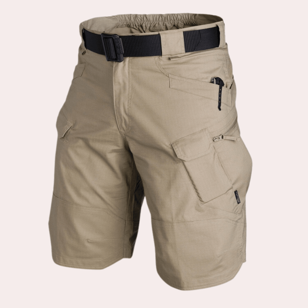 Men's Cargo Shorts — Zipper Pockets Adjustable Belt Tactical Design - Hudson Harper - Men Short