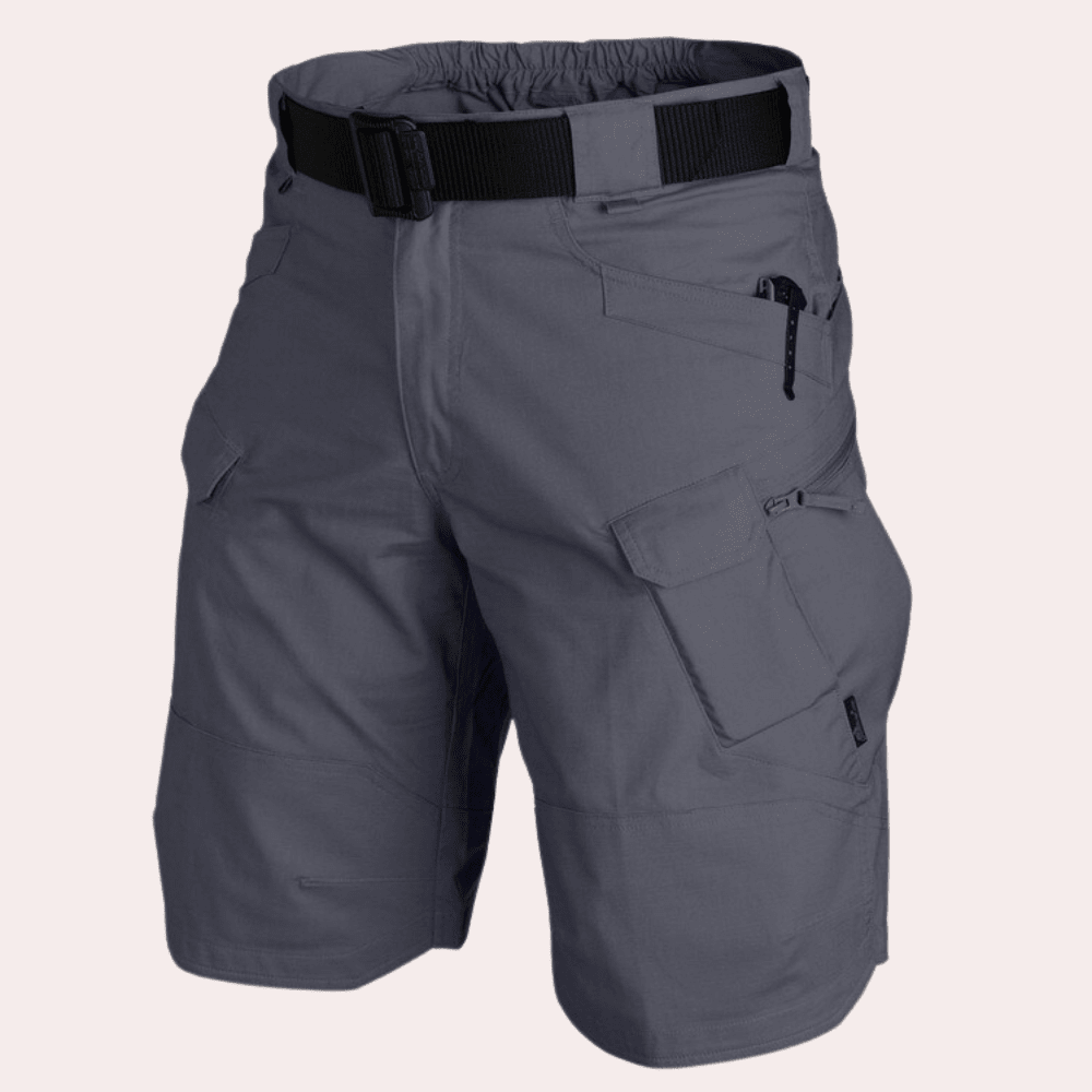 Men's Cargo Shorts — Zipper Pockets Adjustable Belt Tactical Design - Hudson Harper - Men Short