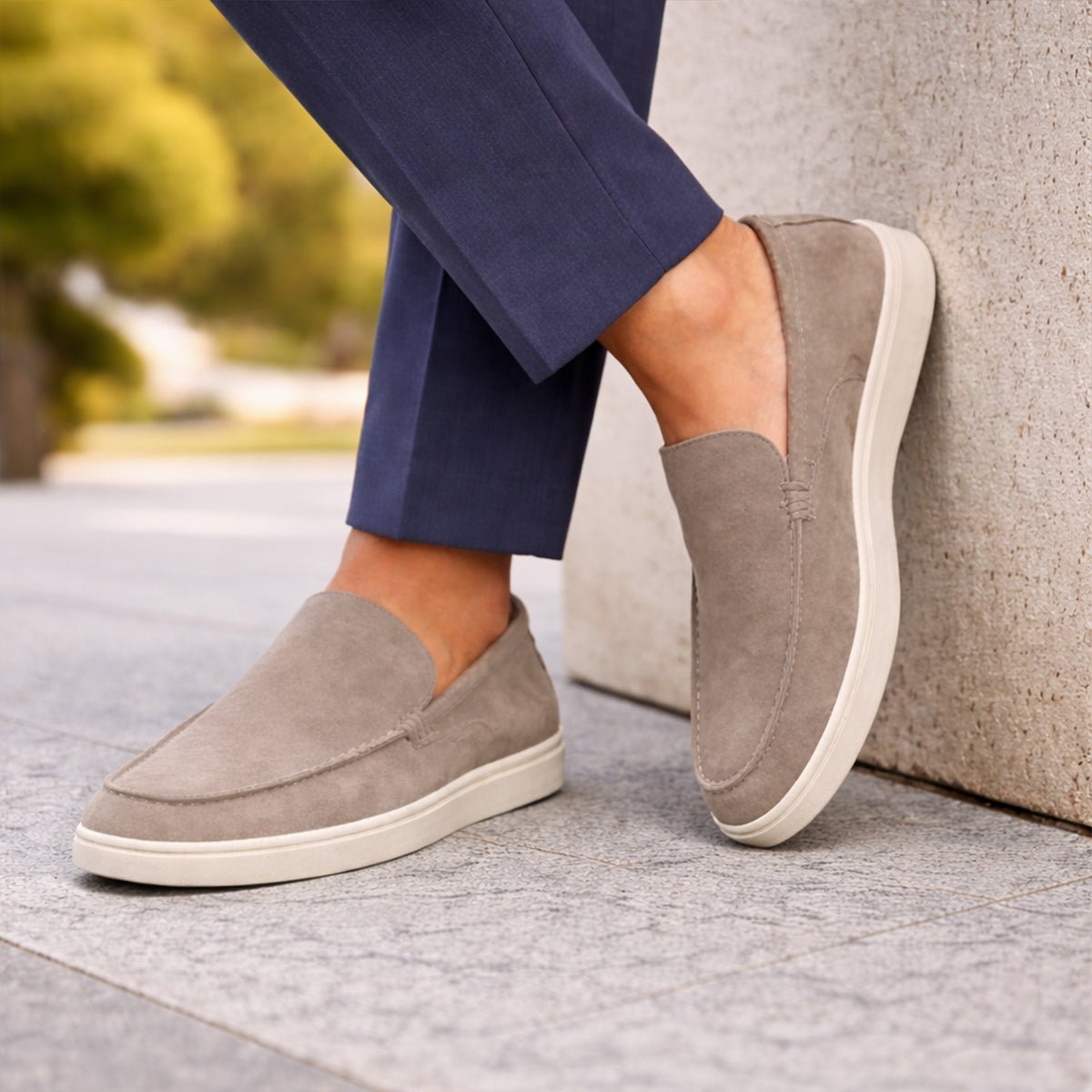 Men's Casual Slip - On Loafers — Rubber Sole Comfort - Hudson Harper - Men Shoes