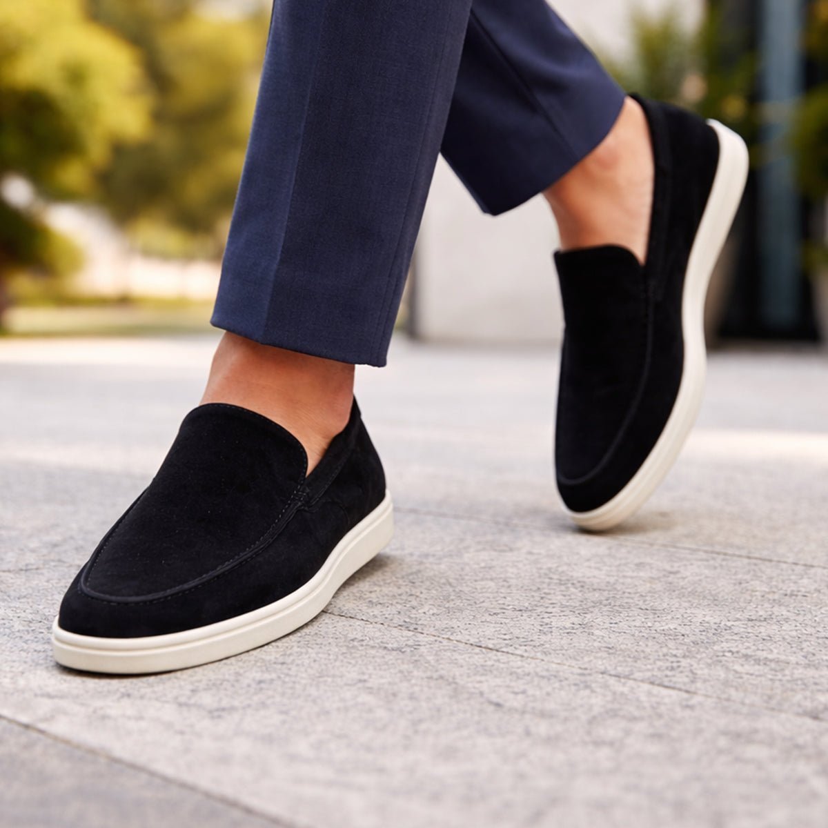 Men's Casual Slip - On Loafers — Rubber Sole Comfort - Hudson Harper - Men Shoes