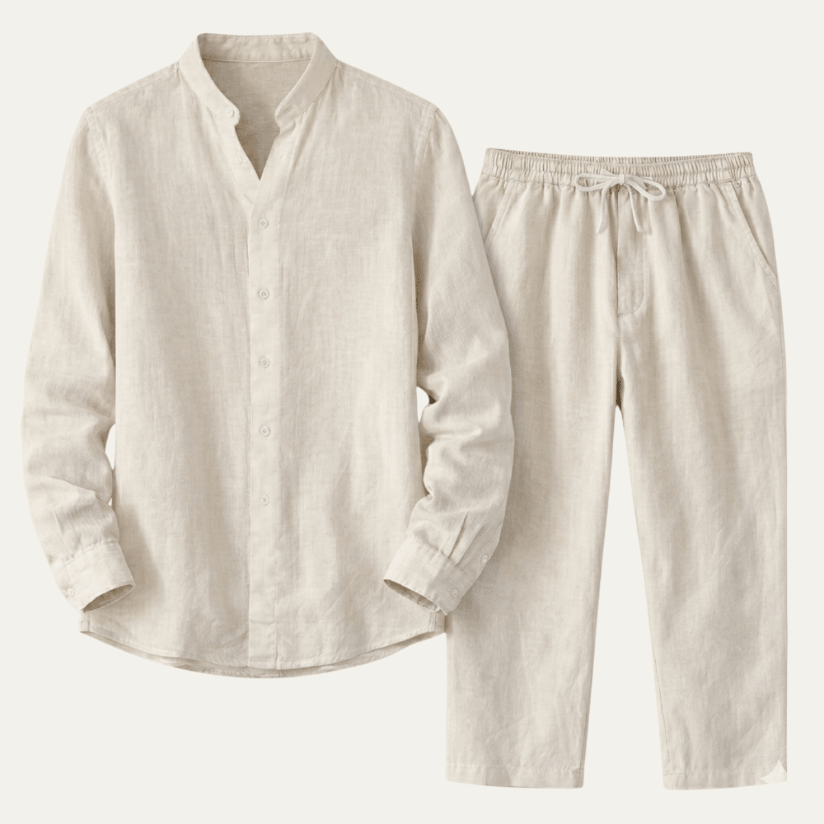 Men's Clothing Set — Loose Fit Long Sleeve Button Closure - Hudson Harper - Men Set