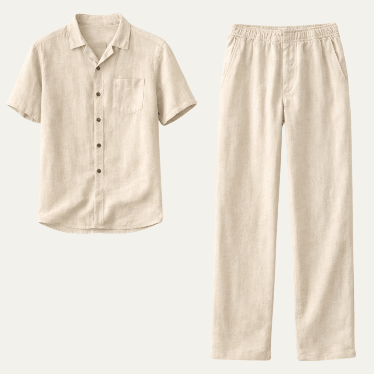 Men's Clothing Set — Loose Fit Two - Piece Full Length Trousers - Hudson Harper - Men Set