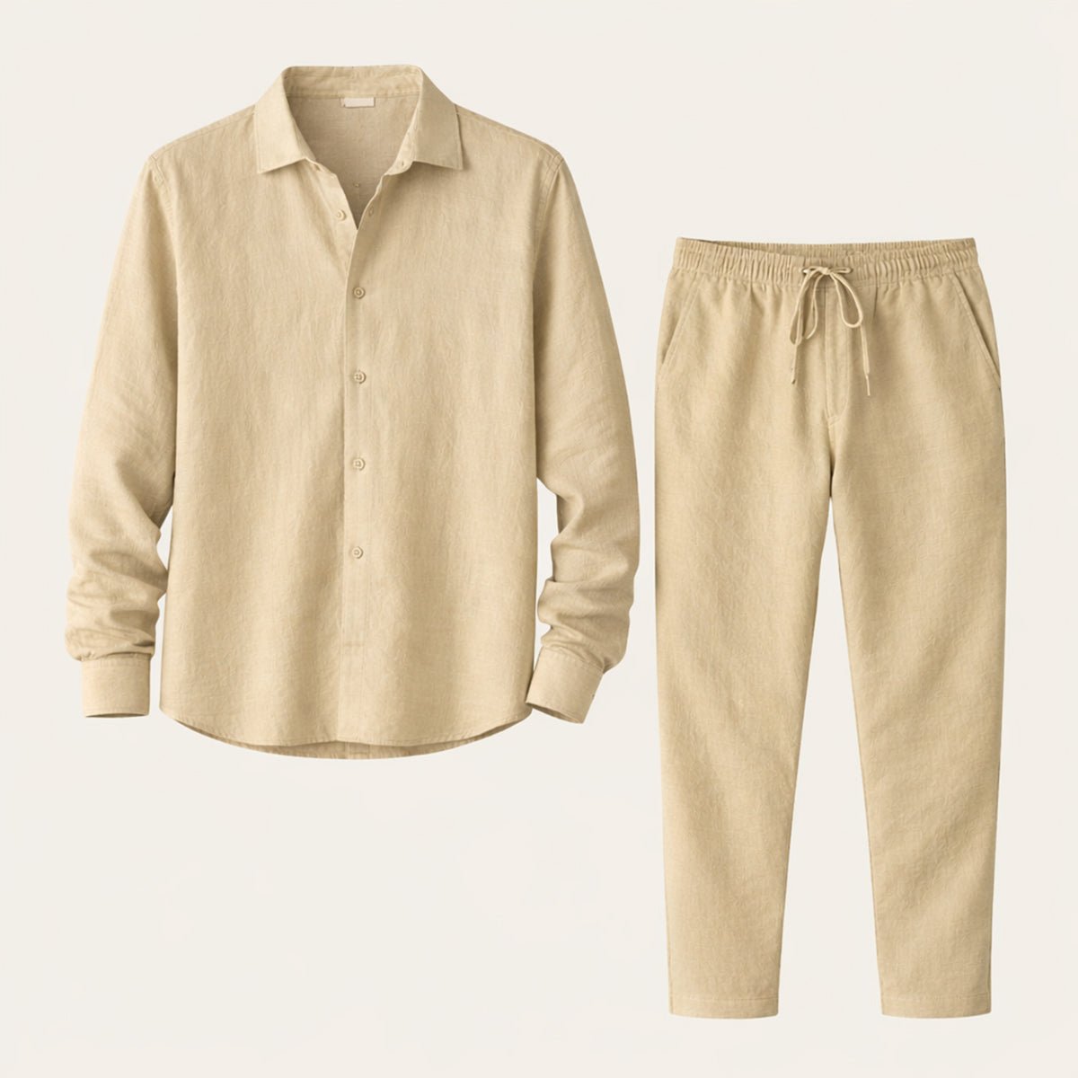 Men's Clothing Set — Tailored Fit Long Sleeve Button Placket - Hudson Harper - Men Set