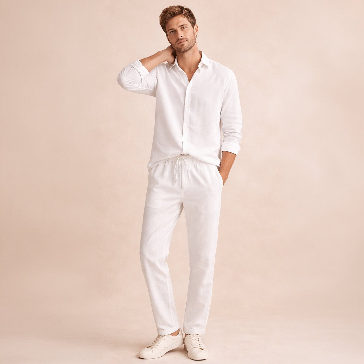 Men's Clothing Set — Tailored Fit Long Sleeve Button Placket - Hudson Harper - Men Set