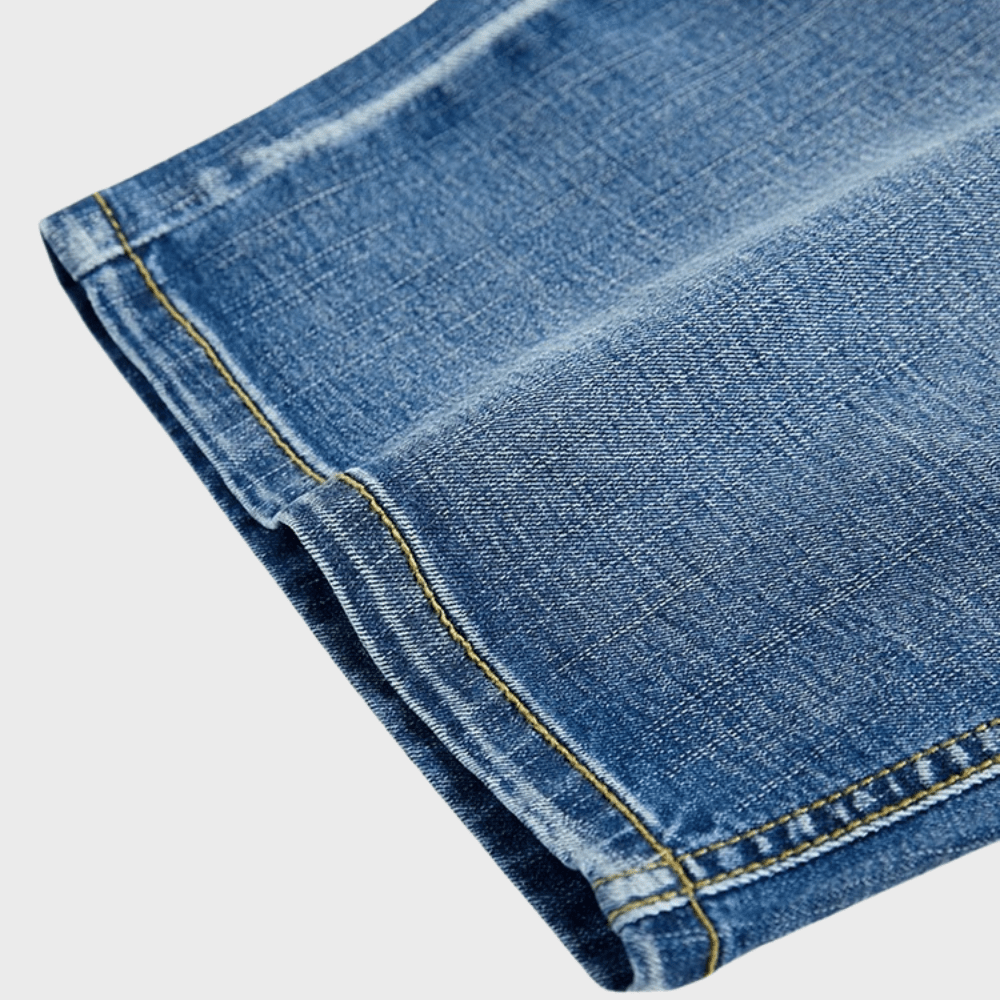 Men's Denim Shorts — Classic Fit Mid - Rise Waist Pocket Design - Hudson Harper - Men Short