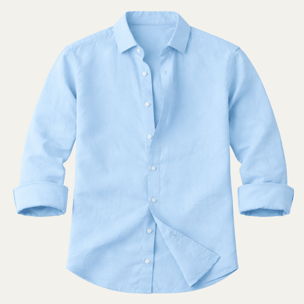 Men's Linen Shirt - Regular Fit Long Sleeve Button Down - Hudson Harper - Men Shirt