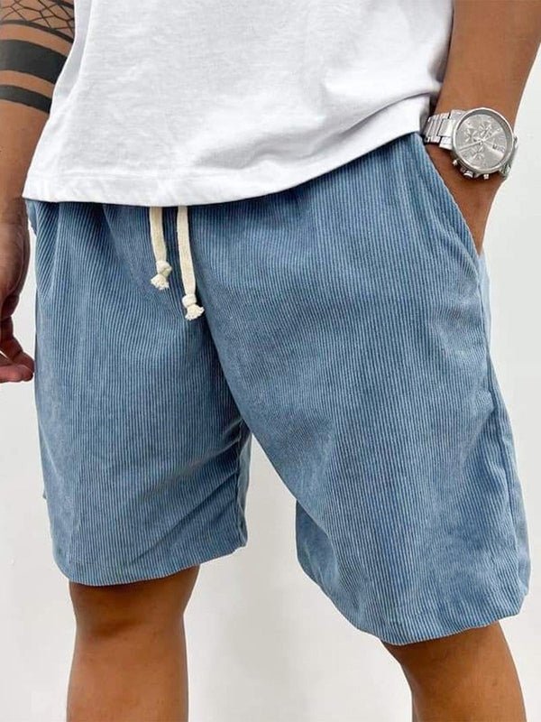 Men's Linen Shorts - Loose Fit Short Length Pull - On Closure - Hudson Harper - Men Shorts