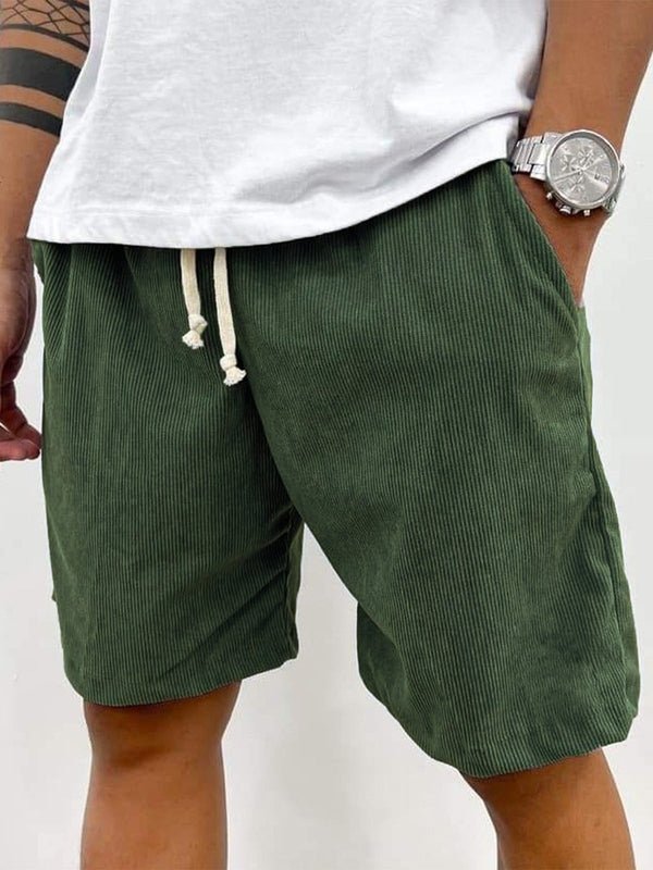 Men's Linen Shorts - Loose Fit Short Length Pull - On Closure - Hudson Harper - Men Shorts
