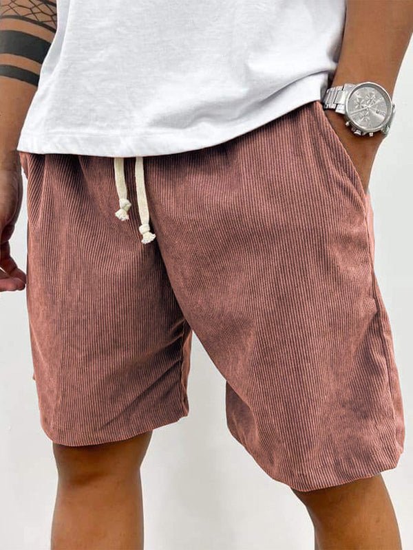 Men's Linen Shorts - Loose Fit Short Length Pull - On Closure - Hudson Harper - Men Shorts