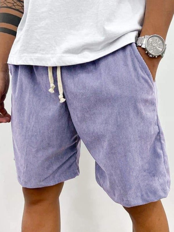Men's Linen Shorts - Loose Fit Short Length Pull - On Closure - Hudson Harper - Men Shorts