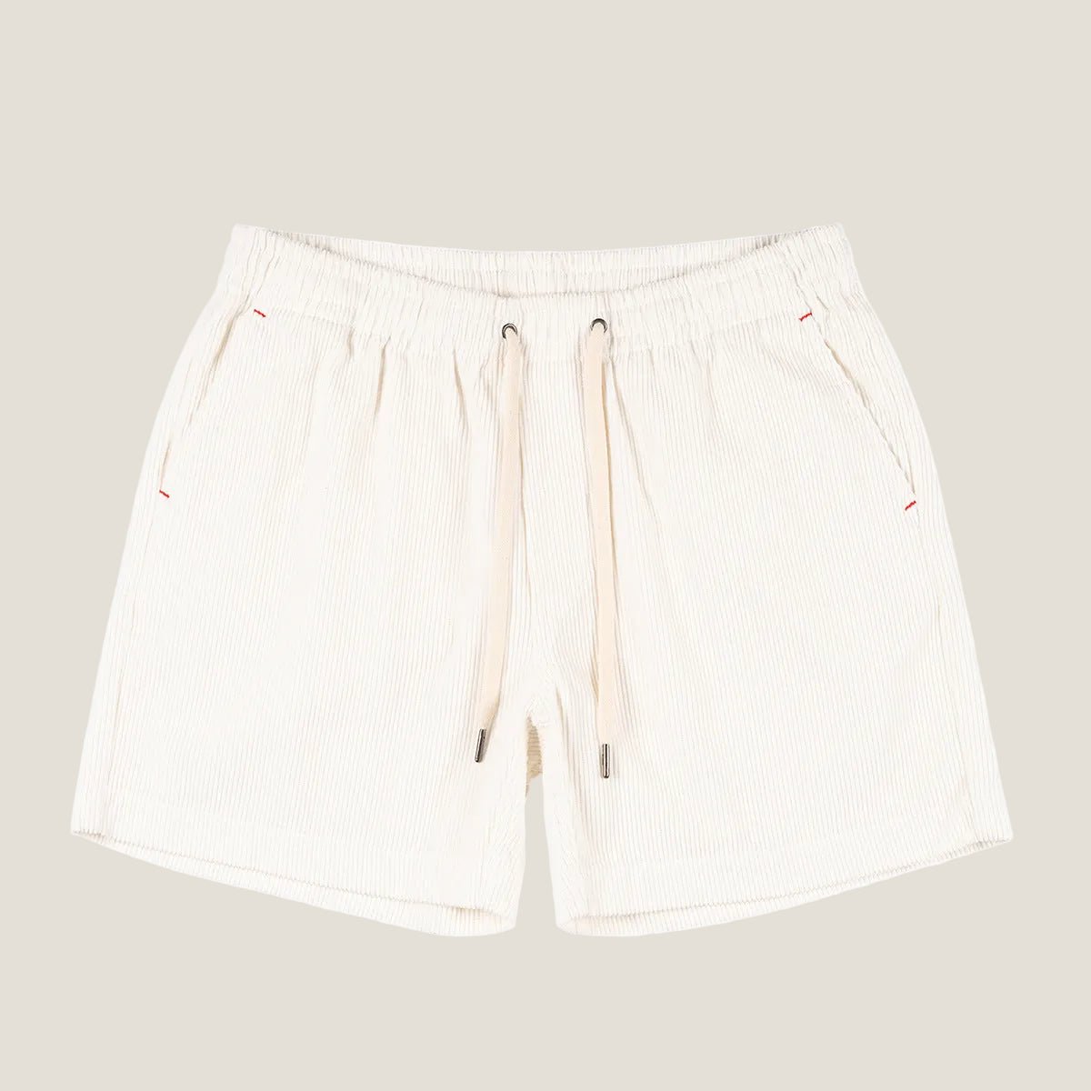 Men's Linen Shorts - Relaxed Fit Mid Length Elastic Waistband - Hudson Harper - Men Shorts