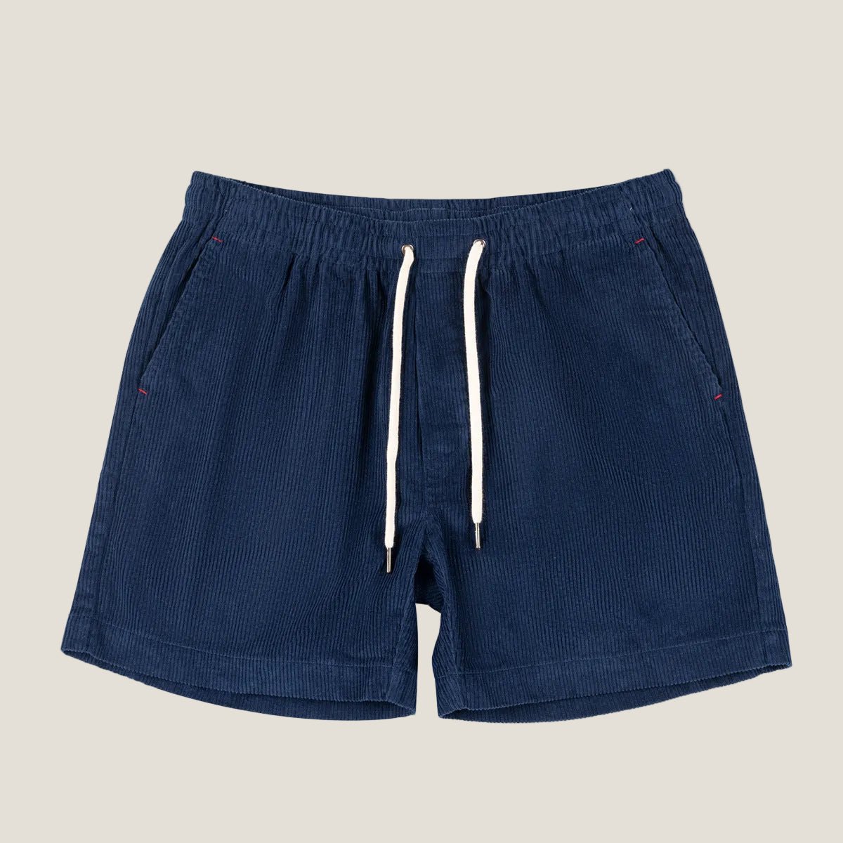 Men's Linen Shorts - Relaxed Fit Mid Length Elastic Waistband - Hudson Harper - Men Shorts