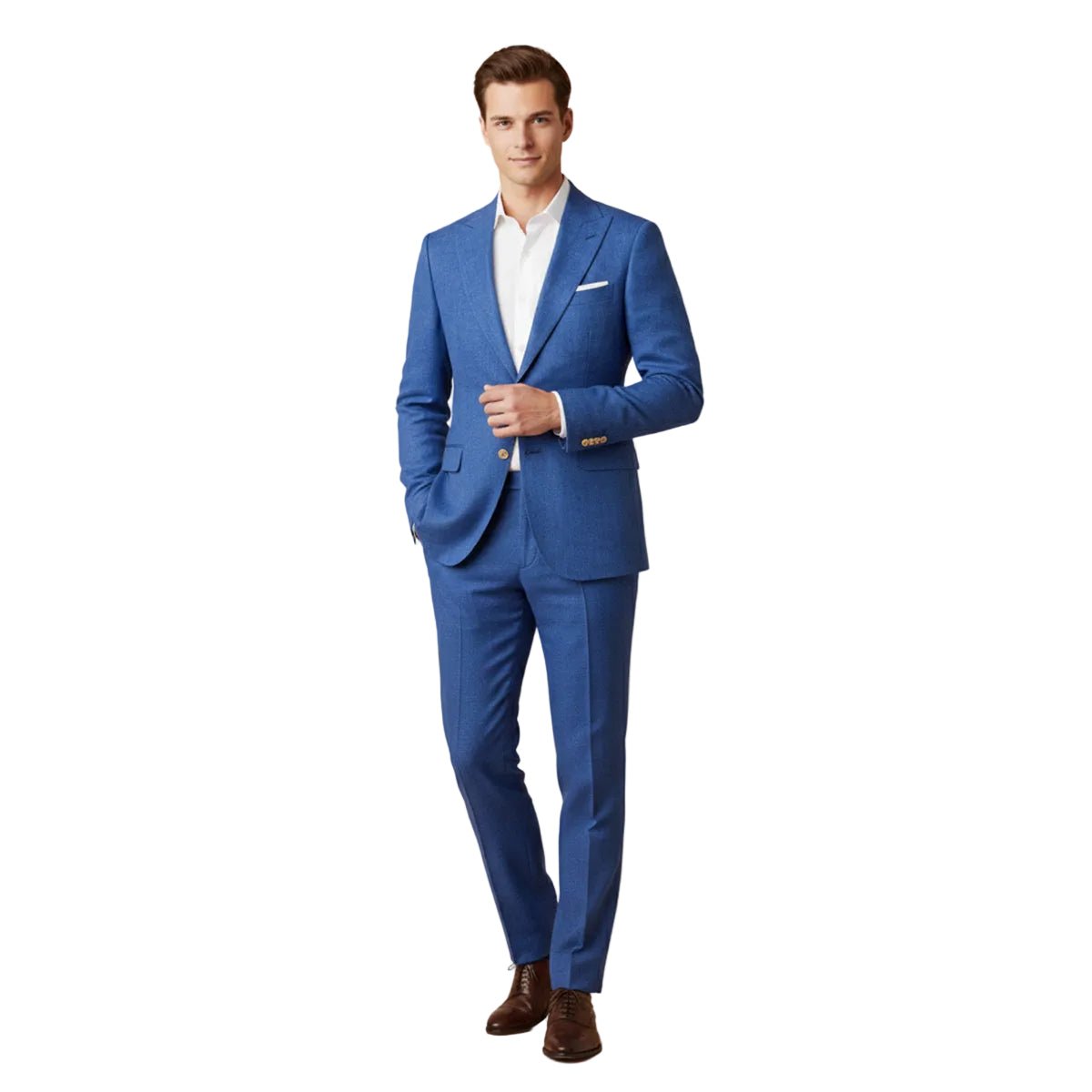 Men's Linen Suit - Tailored Fit Textured Jacket & Trousers - Hudson Harper - Men Suit