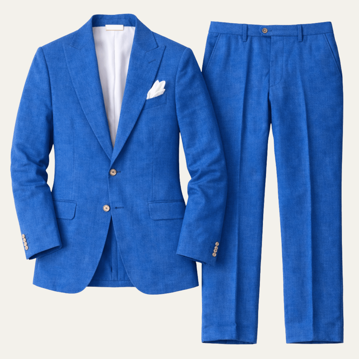 Men's Linen Suit - Tailored Fit Textured Jacket & Trousers - Hudson Harper - Men Suit
