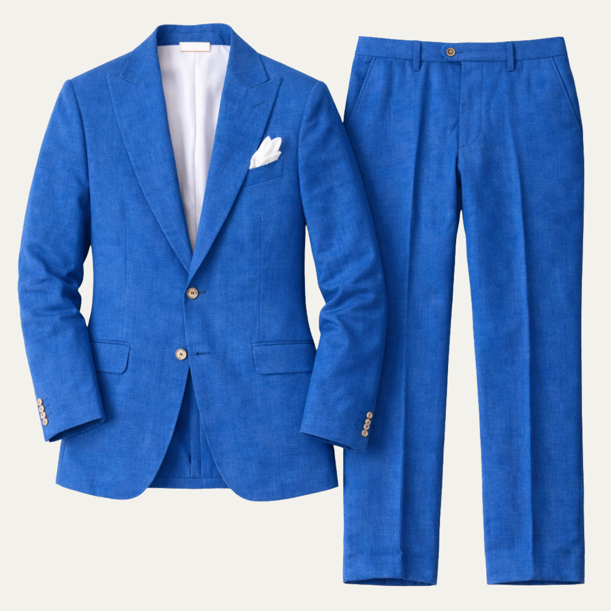 Men's Suit - Tailored Fit Textured Jacket & Trousers