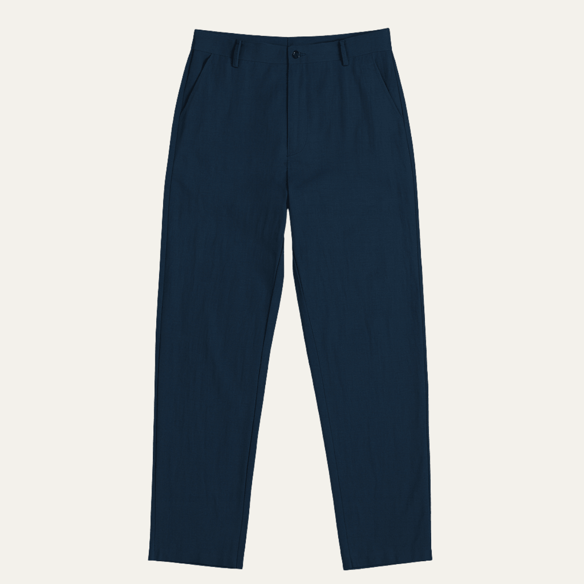 Men's Linen Trousers - Relaxed Fit Straight Leg Button & Zip Closure - Hudson Harper - Men Pants