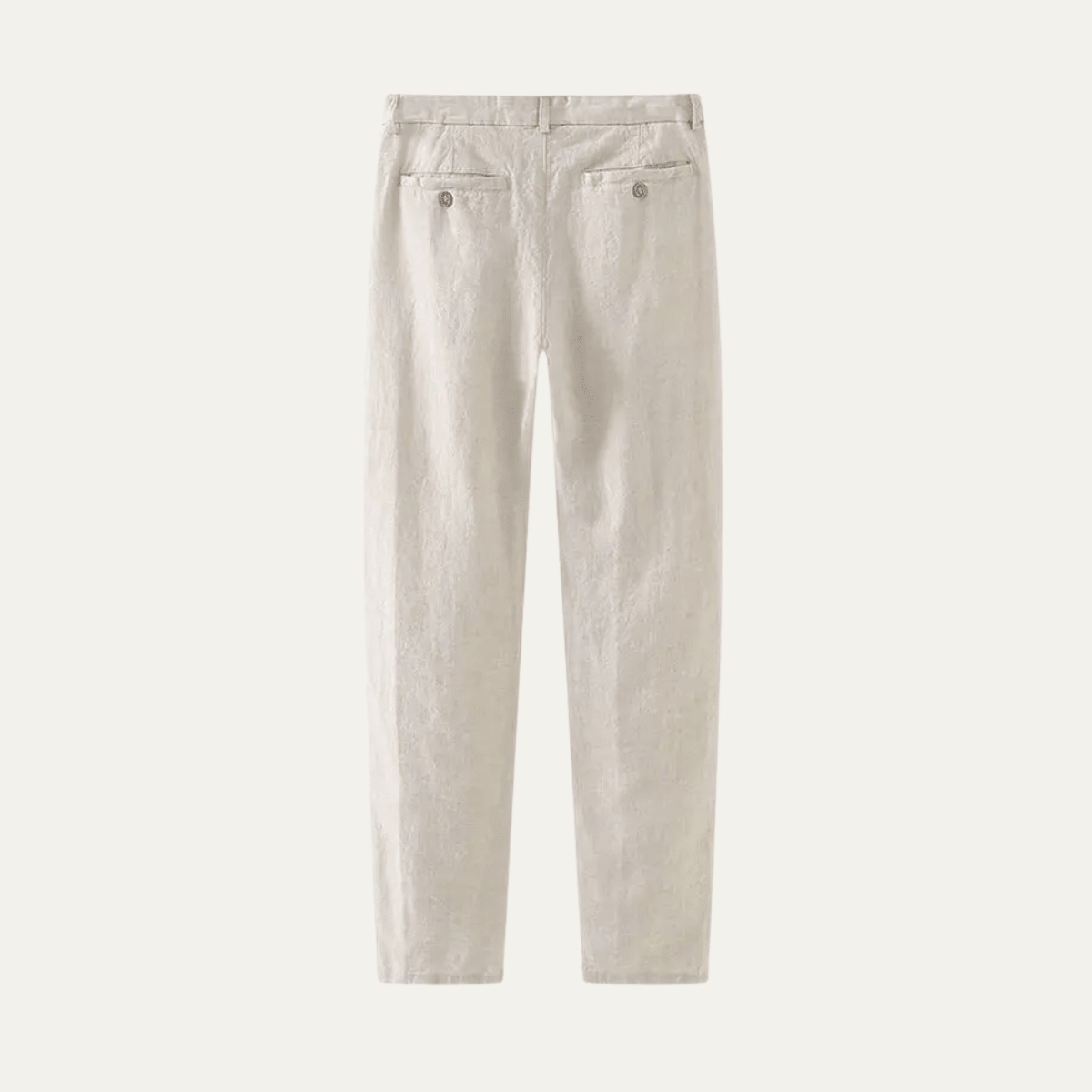 Men's Linen Trousers - Relaxed Fit Straight Leg Minimal - Hudson Harper - Men Pants