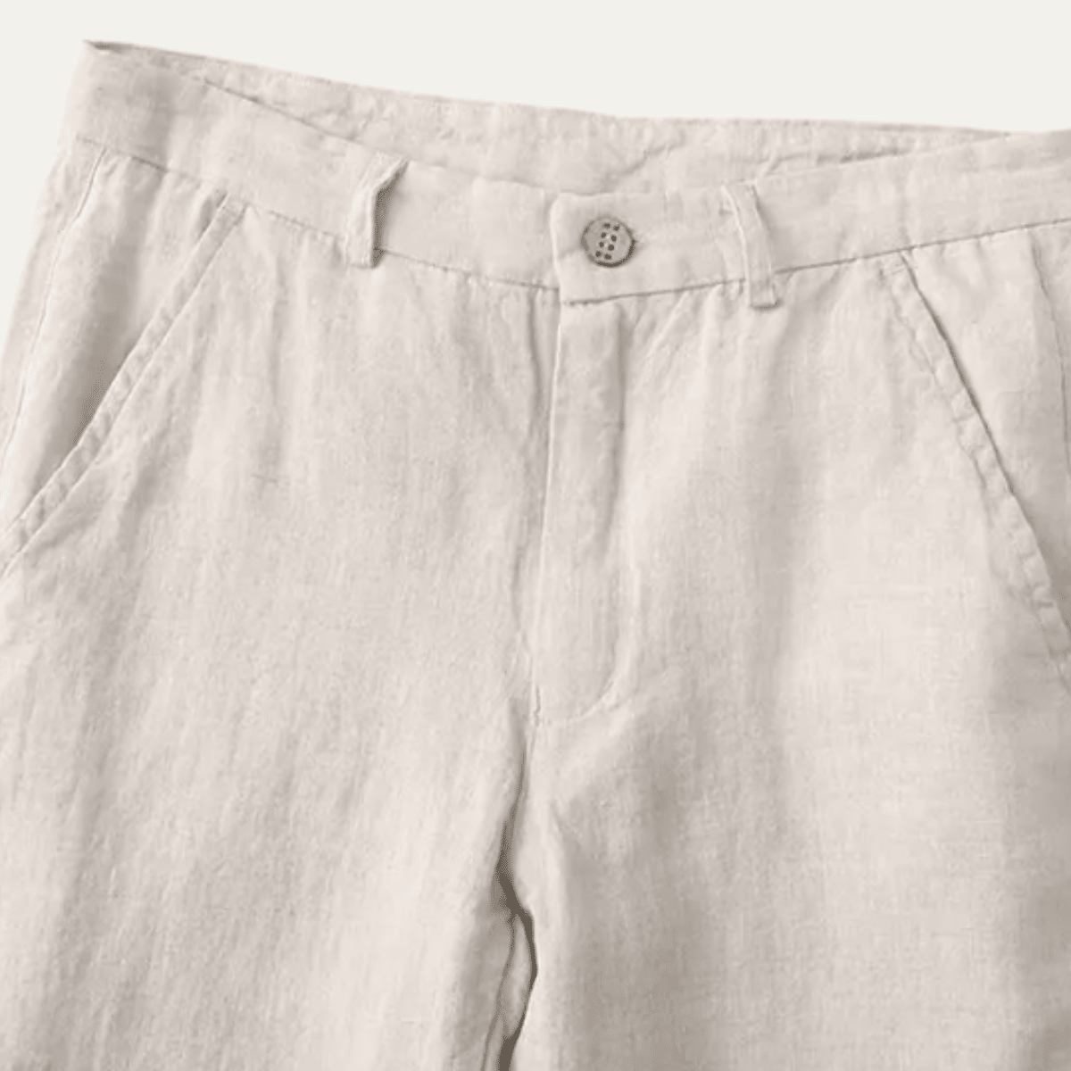 Men's Linen Trousers - Relaxed Fit Straight Leg Minimal - Hudson Harper - Men Pants