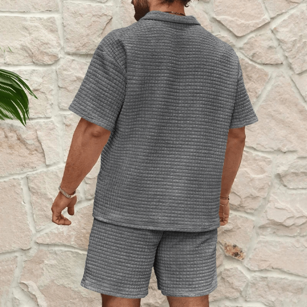 Men's Polo Set — Short Sleeve Relaxed Fit Matching Shorts - Hudson Harper - Men Set