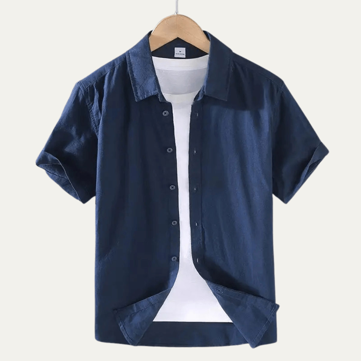 Men's Shirt — Short Sleeve Relaxed Fit Button - Down Collar - Hudson Harper - Men Shirt