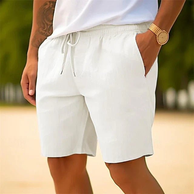 Men's Shorts — Drawstring Waist Side Pockets Relaxed Fit Design - Hudson Harper - Men Shorts
