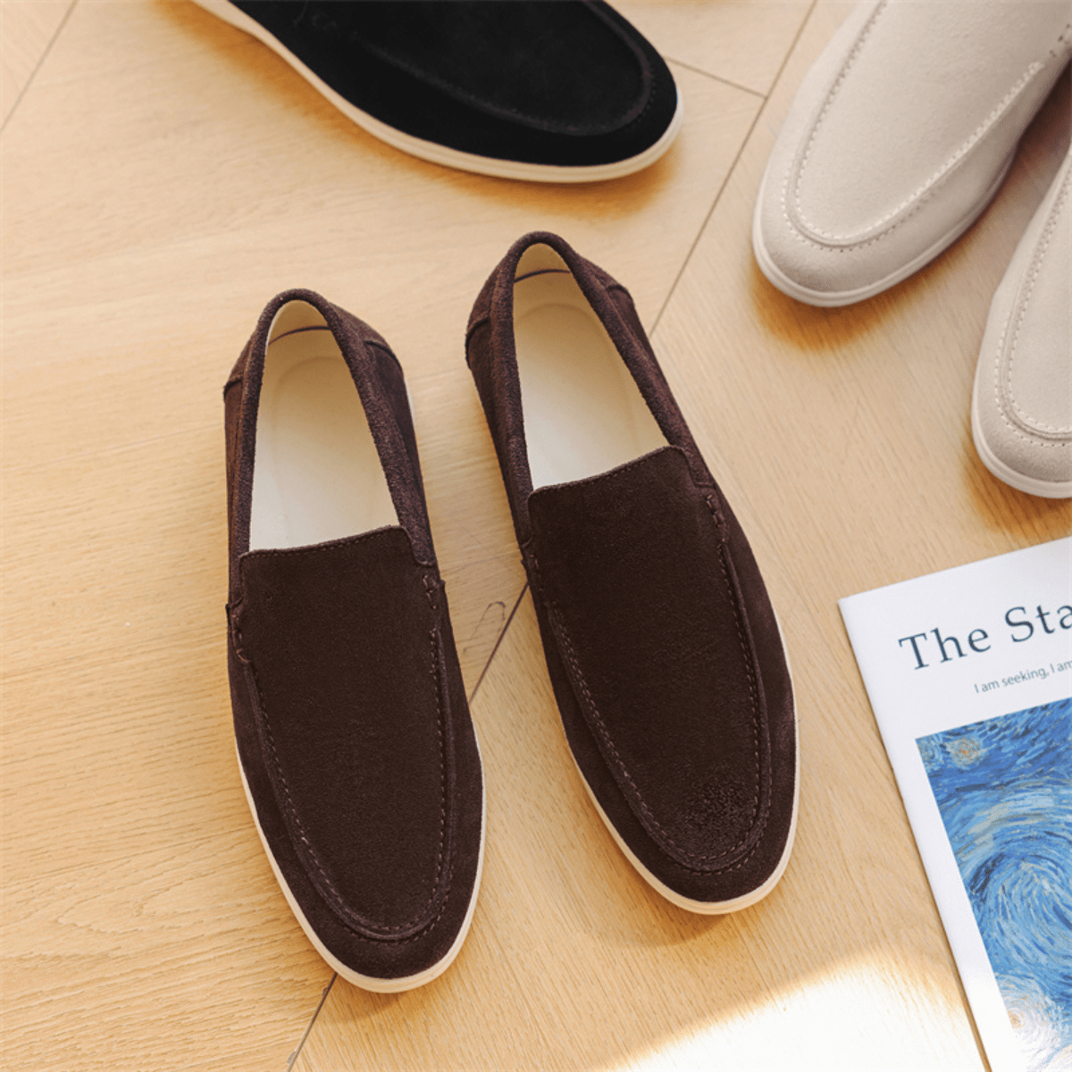 Men's Slip - On Loafers — Stitched Detail Smart - Casual - Hudson Harper - Men Shoes