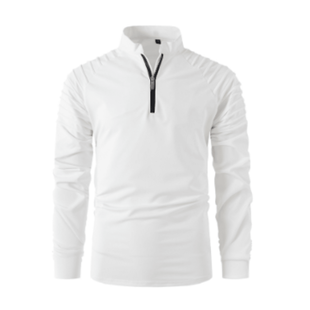 Quarter Zip Polo Shirt Men Stylish Casual Sweater - Hudson Harper - Men Sweaters