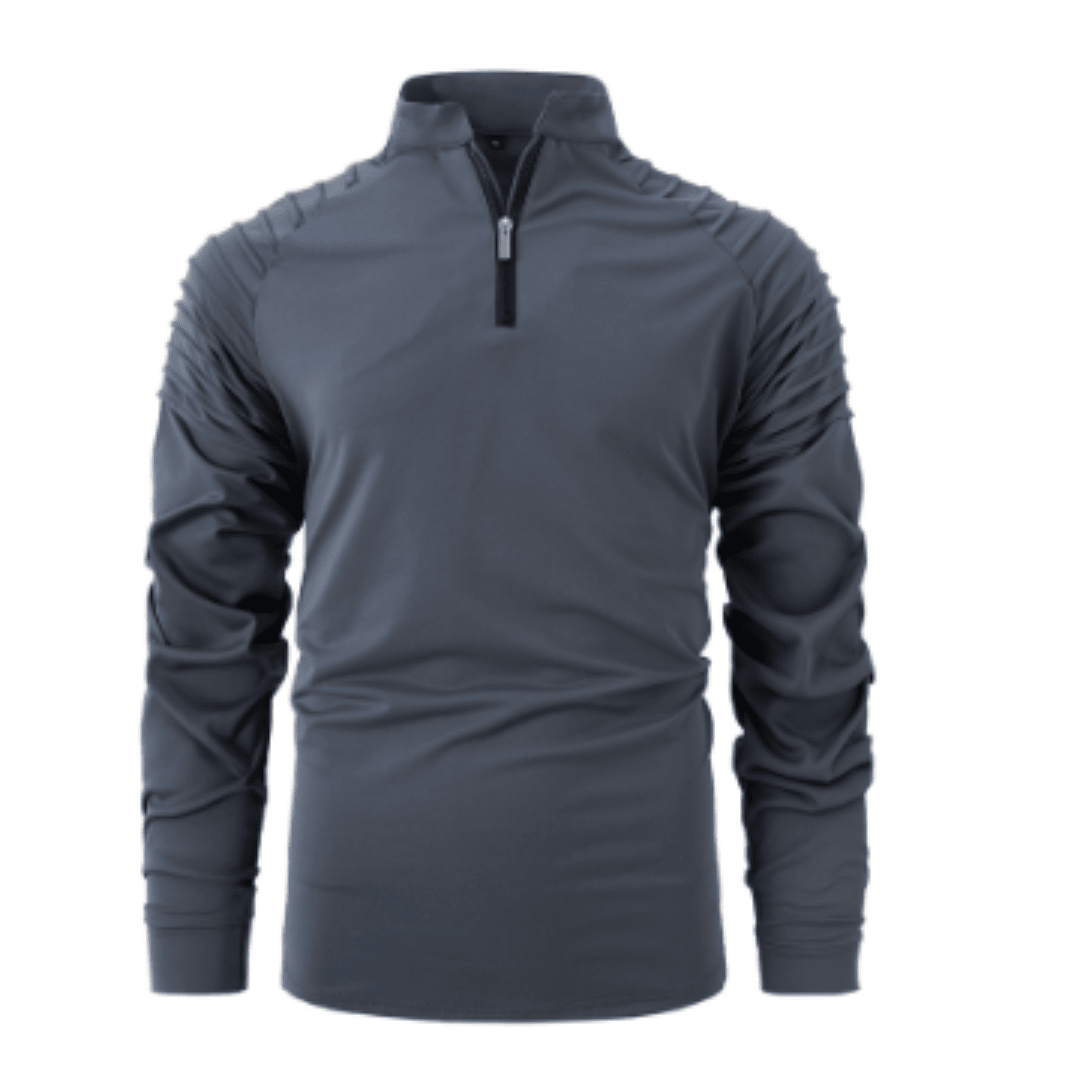 Quarter Zip Polo Shirt Men Stylish Casual Sweater - Hudson Harper - Men Sweaters