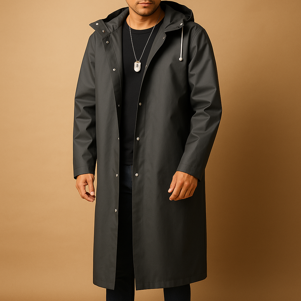 Raincoat Men Long Waterproof Outdoor Fit