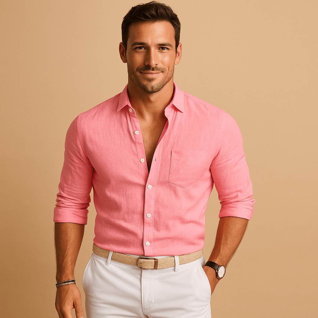 Shirt Men Lightweight Button - Down Fit Effortless Style - Hudson Harper - Men Shirt