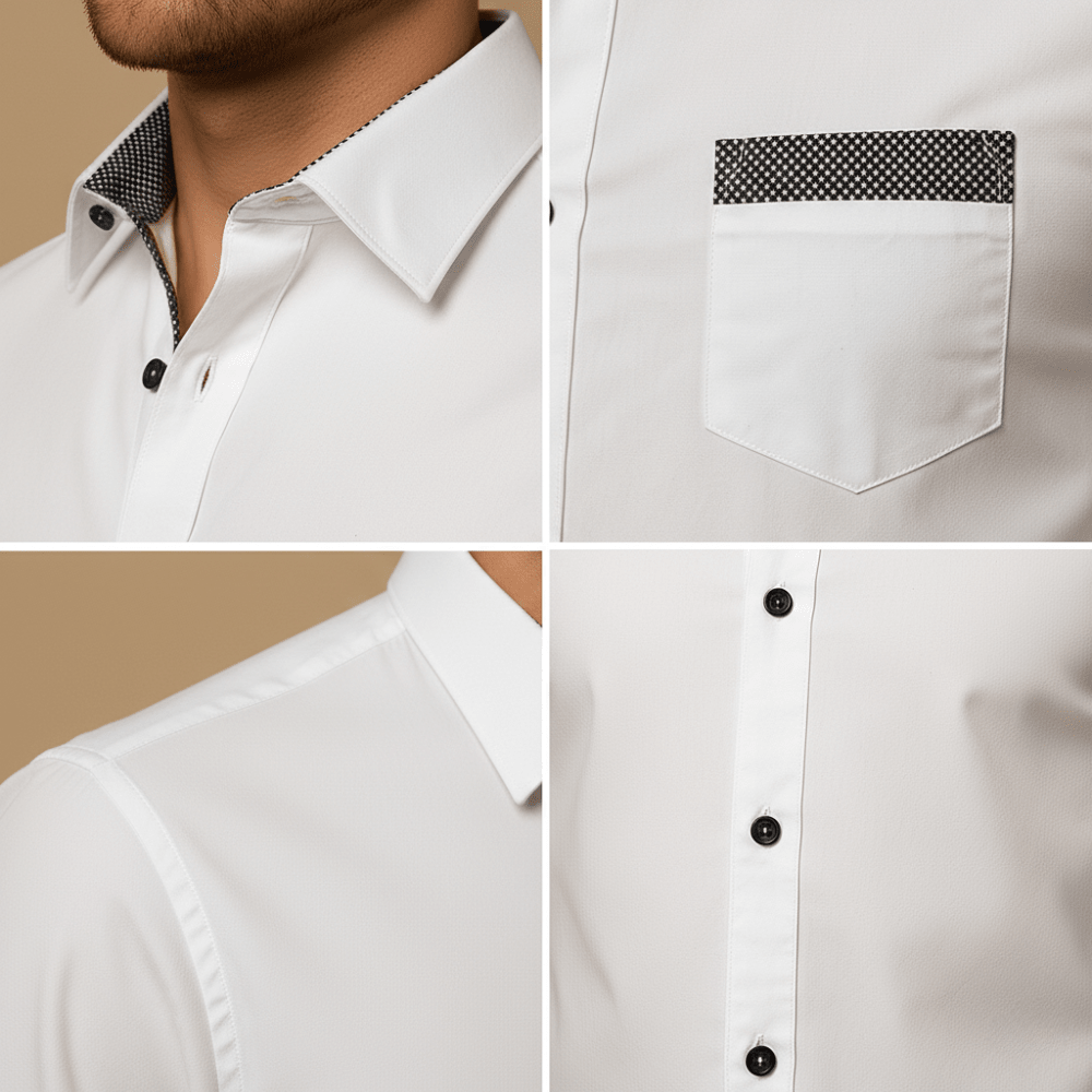 Shirt Men Slim Fit Construction with Form Fitting Profile Design - Hudson Harper - Men Shirt