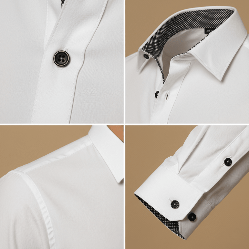 Shirt Men Slim Fit Construction with Form Fitting Profile Design - Hudson Harper - Men Shirt
