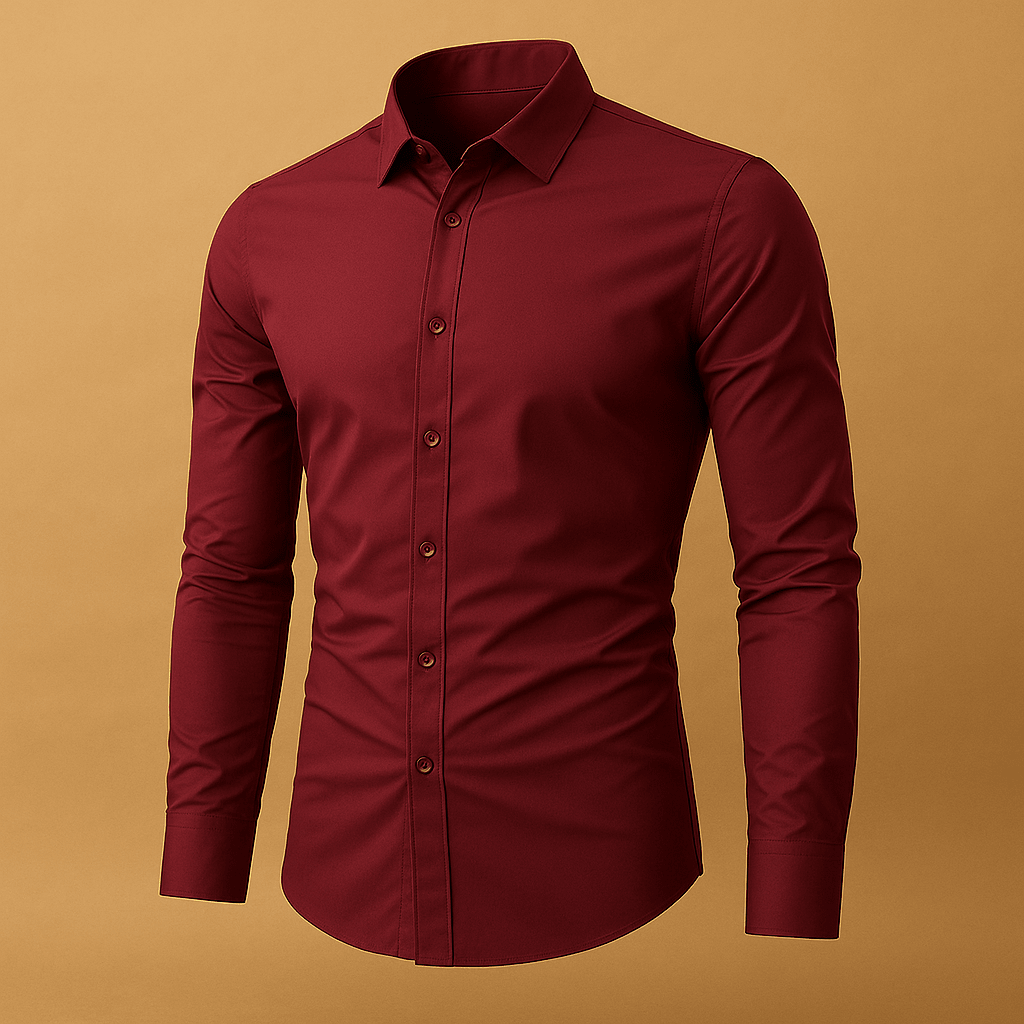 Shirt Men Slim Fit Turndown Collar Modern Style - Hudson Harper - Men Shirt