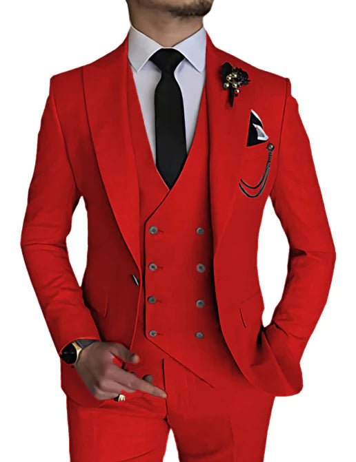 Suit Men Double Breasted Formal Fit Elegant Look - Hudson Harper - 3 Piece suits