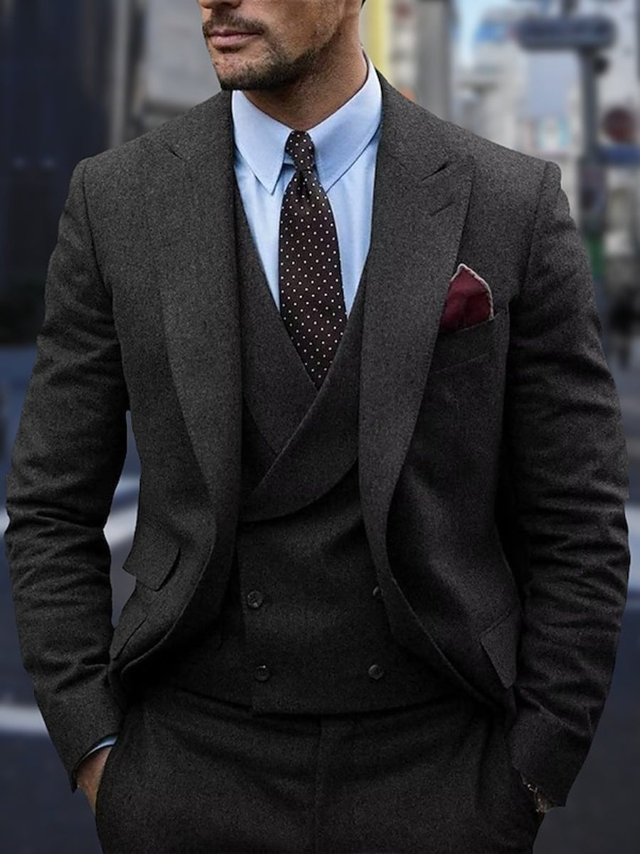 Suit Men Formal Two - Button Fit Timeless Look - Hudson Harper - 3 Piece suits