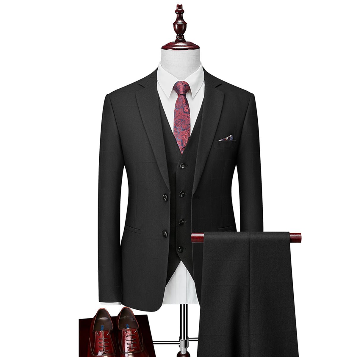 Suit Men Slim Fit Formal 3 Piece Sharp Style - Hudson Harper - 3 Piece suits