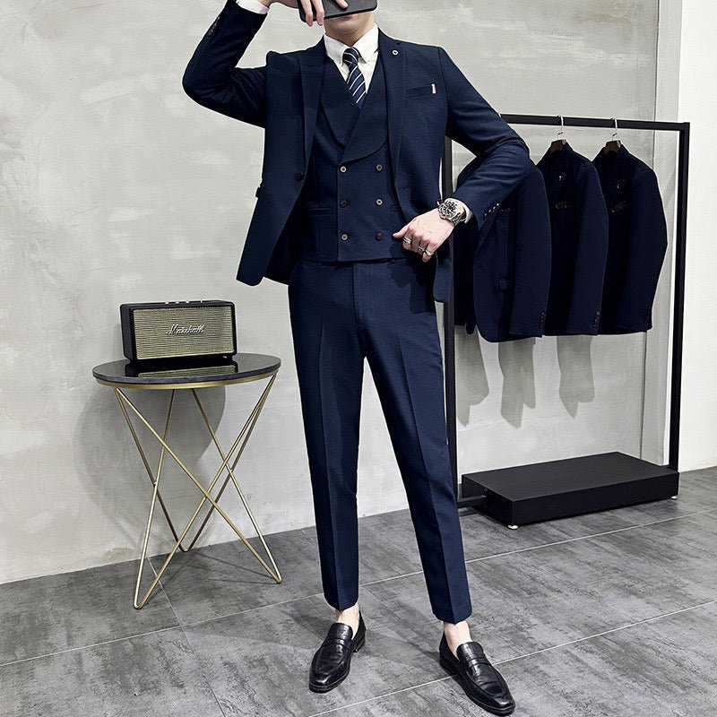 Suit Men Slim Fit Wedding Guest Set Refined Look - Hudson Harper - 3 Piece suits