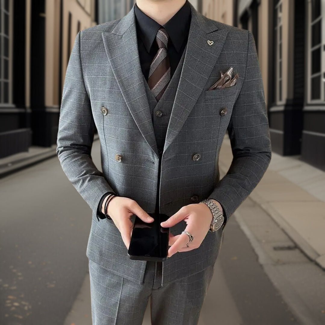 Suit Set Men Classic 3 Piece Fit Timeless Style - Hudson Harper - 3 Piece suits