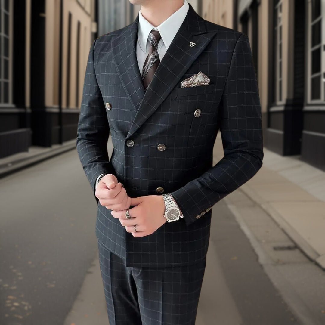 Suit Set Men Classic 3 Piece Fit Timeless Style - Hudson Harper - 3 Piece suits