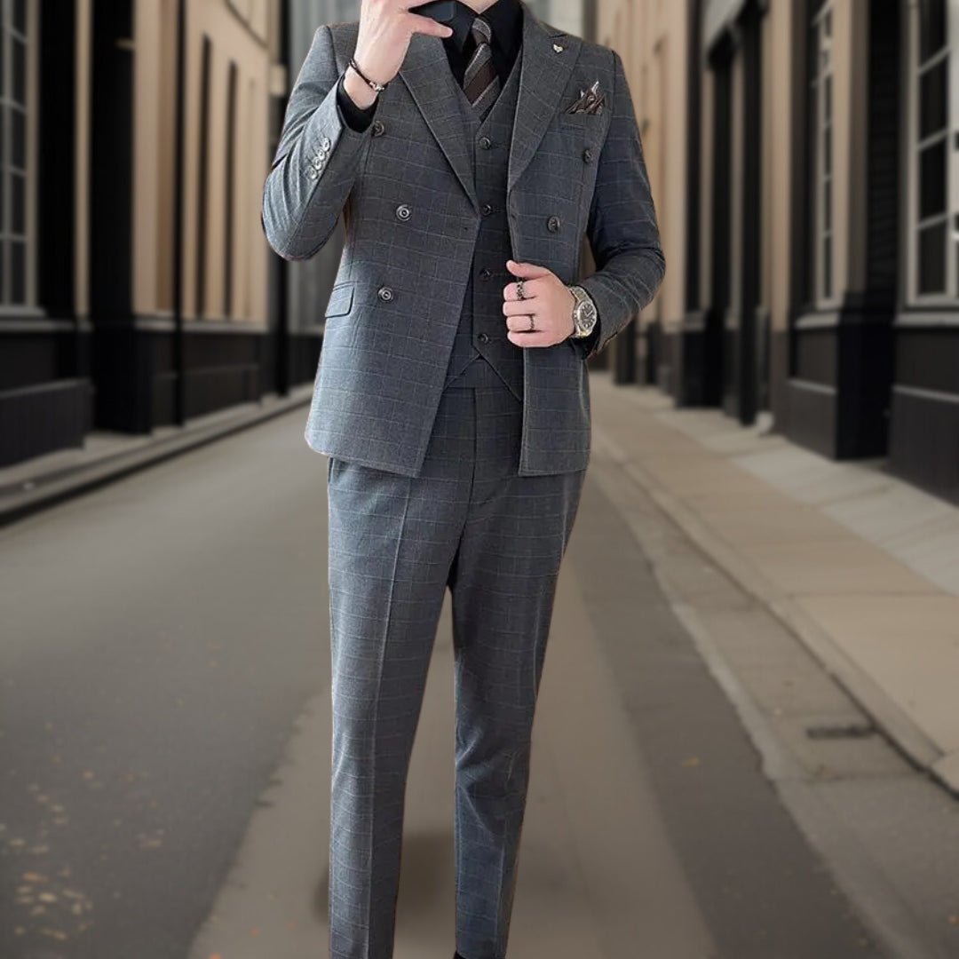 Suit Set Men Classic 3 Piece Fit Timeless Style - Hudson Harper - 3 Piece suits