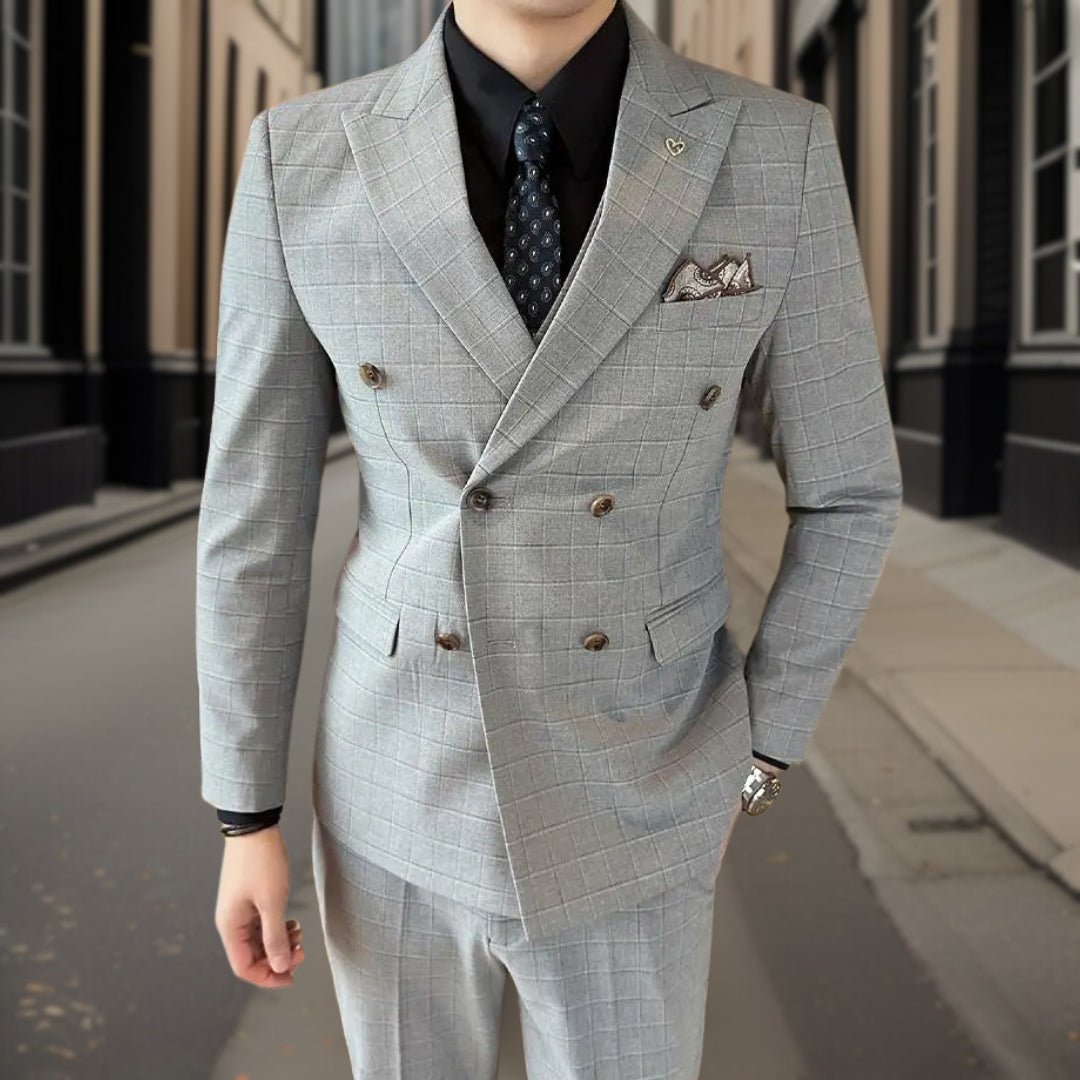 Suit Set Men Classic 3 Piece Fit Timeless Style - Hudson Harper - 3 Piece suits