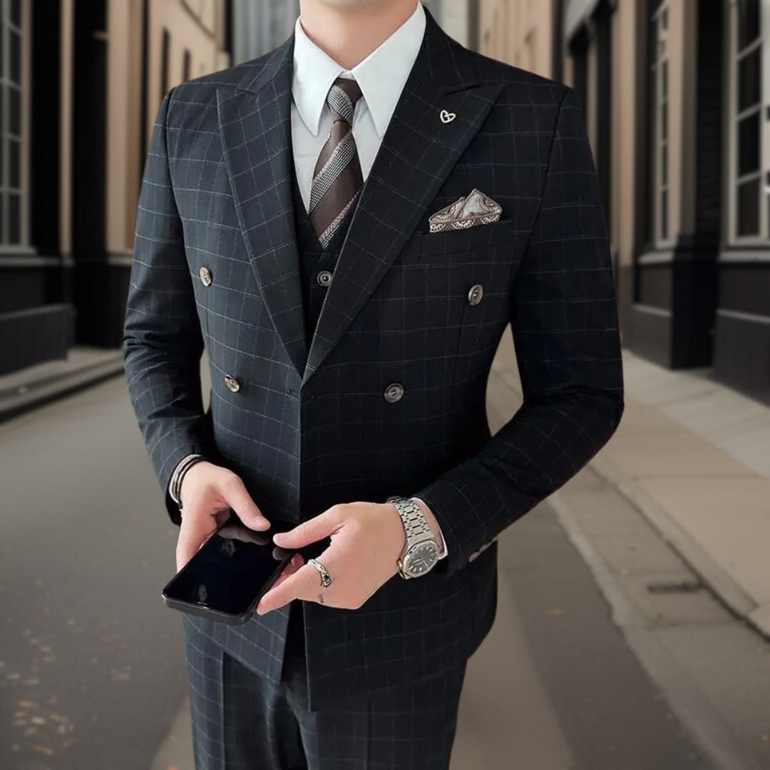 Suit Set Men Classic 3 Piece Fit Timeless Style - Hudson Harper - 3 Piece suits